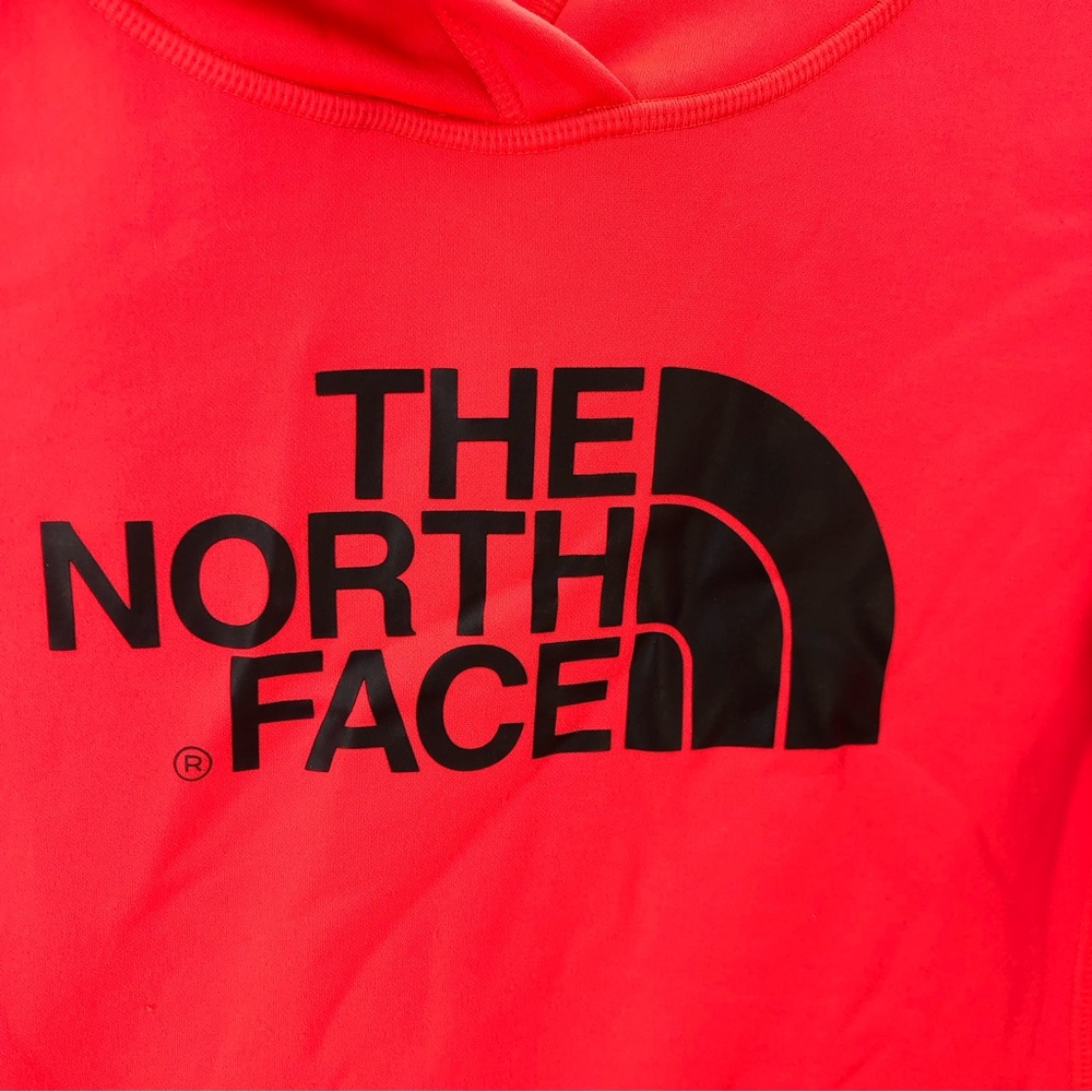North Face Hoodie Womens Medium Spellout Logo Kangaroo Pocket - Picture 3 of 12